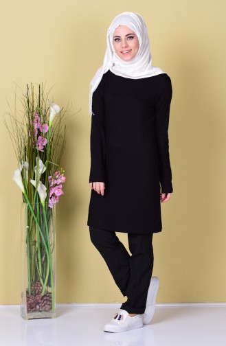 Düz Penye Tunik 2784-01 Siyah 2784-01