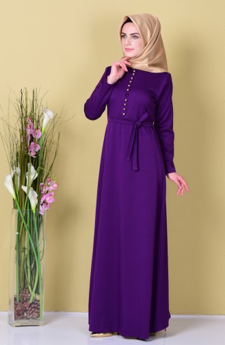 Purple Hijab Dress 1089-02