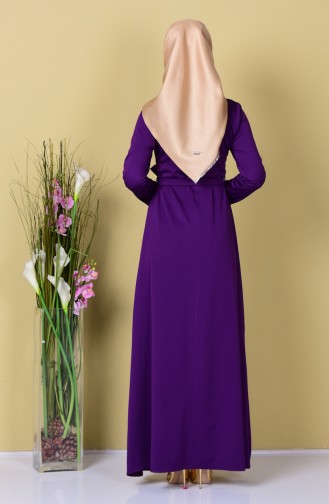 Purple Hijab Dress 1089-02