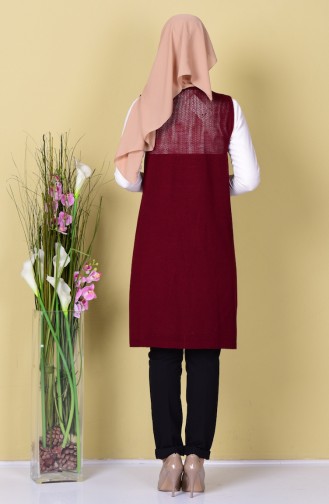 Claret red Gilet 3932-02