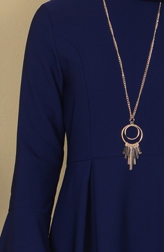 Navy Blue Hijab Dress 1626-10