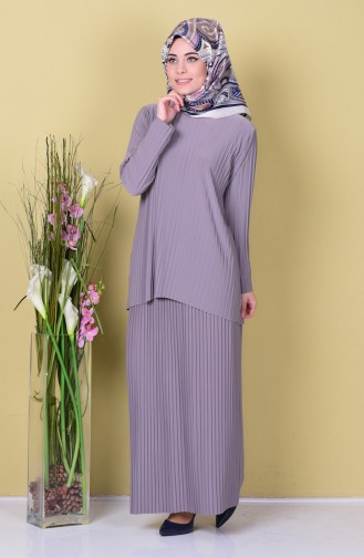 Etek Bluz İkili Takım 5072-08 Gri 5072-08