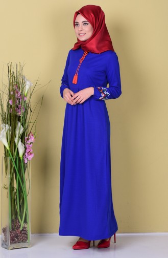 Saxe Hijab Dress 0442-04