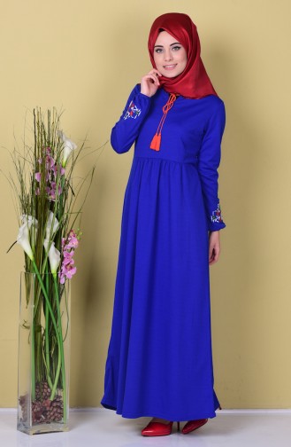 Saxe Hijab Dress 0442-04