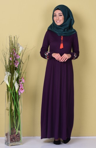 Plum Hijab Dress 0442-06