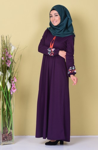 Plum Hijab Dress 0442-06
