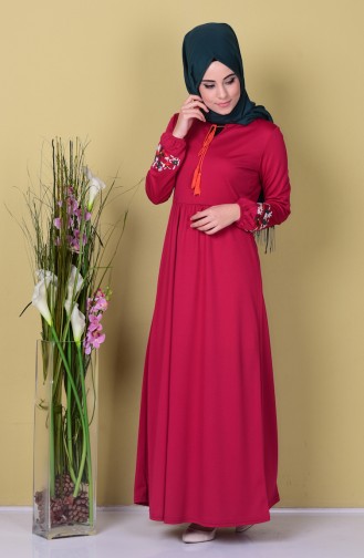 Fuchsia Hijab Dress 0442-08