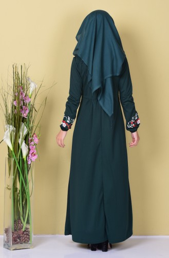 Green Hijab Dress 0442-09