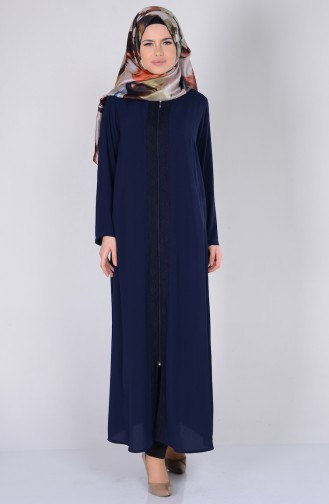 Abaya mit Spitzen 1504-04 Dunkelblau 1504-04