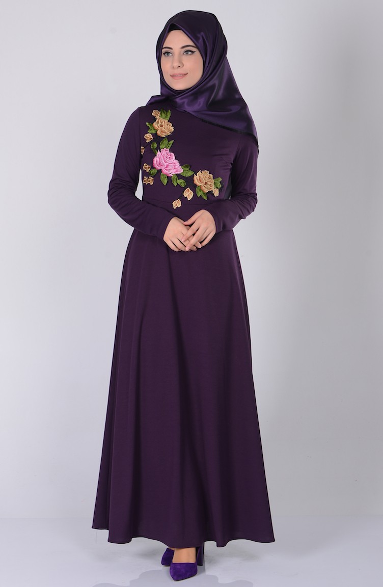 Robe Bordé 606701 Pourpre 606701 Sefamerve