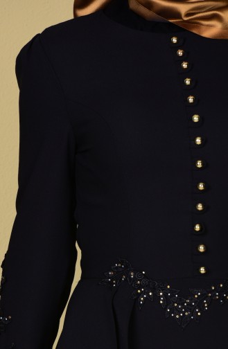 Black Hijab Evening Dress 3008-05