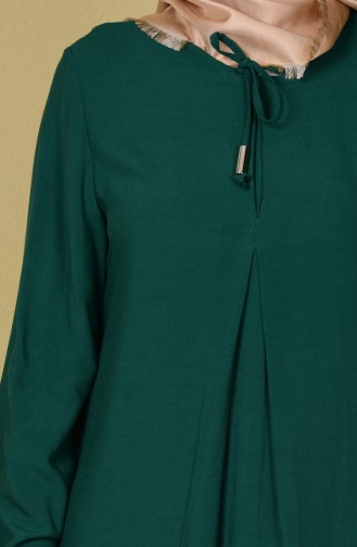 Bağcık Detaylı Viskon Elbise 1134-22 Açık Yeşil
