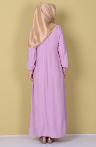 Hellrosa Hijab Kleider 1134-26