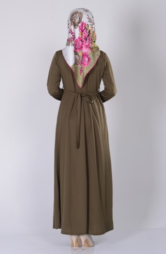 Khaki Hijab Dress 0122-01
