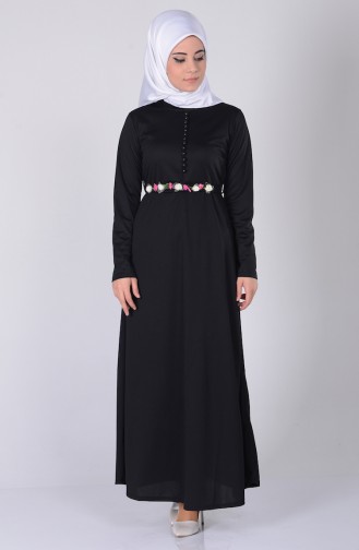 Black Hijab Dress 0122-04