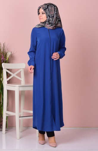 Abaya fermeture a Glissiere 6022-09 İndigo 6022-09