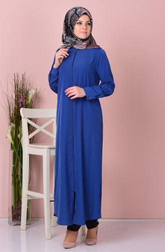 Abaya fermeture a Glissiere 6022-09 İndigo 6022-09