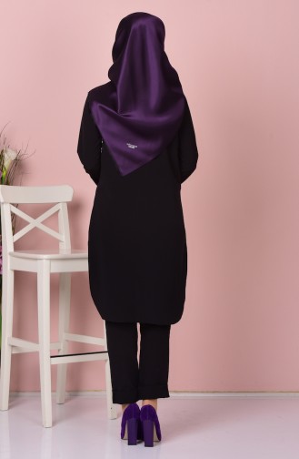 Düz Krep Tunik 2783-06 Siyah