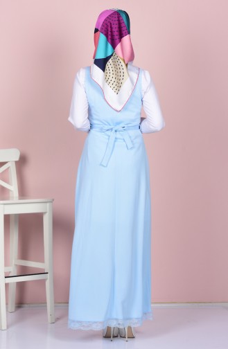 Robe Hijab Bleu Glacé 3038-02
