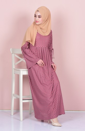Robe Hijab Rose Pâle 3000-05