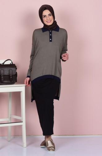 Blouse a Rayure 0416-03 Moutarde 0416-03