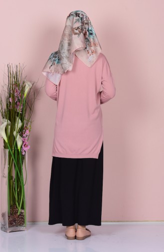 Blouse Asymétrique 0417-01 Rose Pâle 0417-01