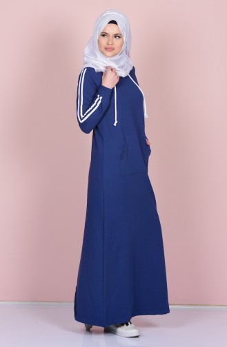 Indigo Hijab Dress 1386-06