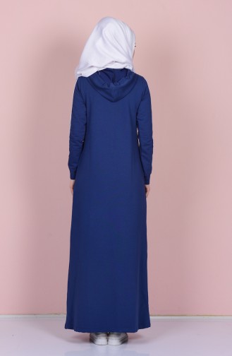 Indigo Hijab Dress 1386-06