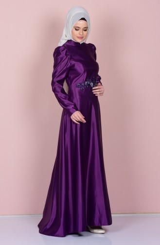 Purple Hijab Dress 52590-07