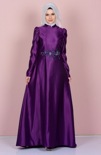 Purple Hijab Dress 52590-07