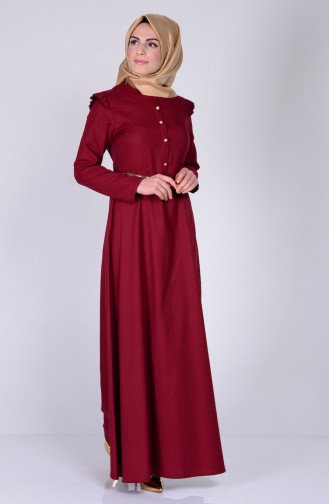 Robe Hijab Bordeaux 2255-05