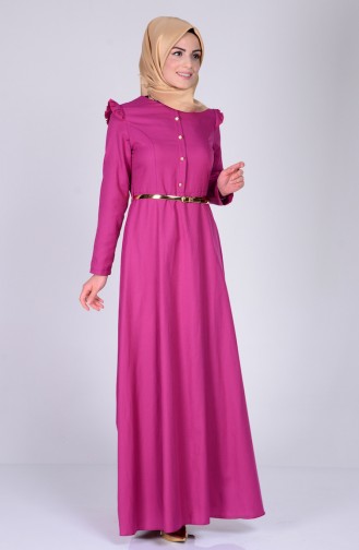 Dusty Rose Hijab Dress 2255-06