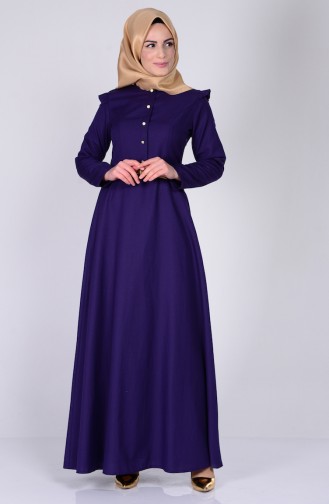 Robe Ceinture detail épaules 2255-08 Pourpre 2255-08