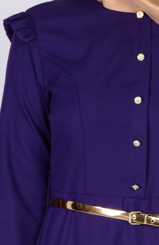 Robe Ceinture detail épaules 2255-08 Pourpre 2255-08