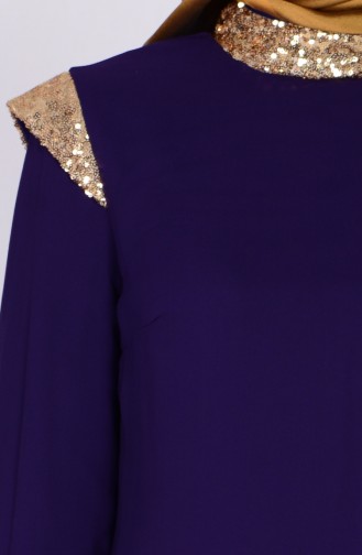 Purple Hijab Evening Dress 2980-06