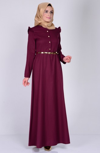 Plum Hijab Dress 2255-01