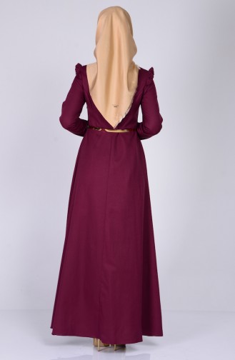 Plum Hijab Dress 2255-01