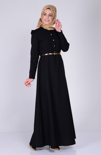 Black Hijab Dress 2255-11