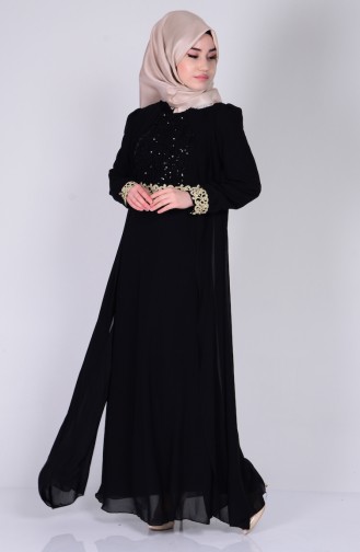 Black Hijab Dress 2835-05