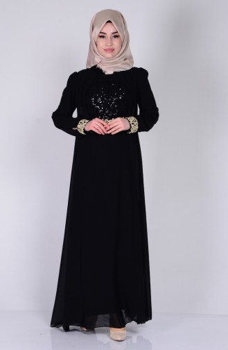 Black Hijab Dress 2835-05