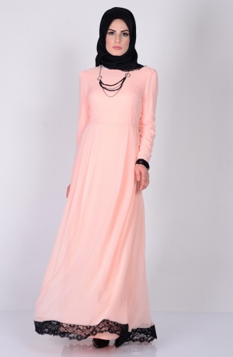 Robe Hijab Saumon 2540-18