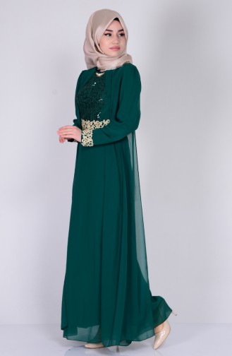 Green Hijab Dress 2835-01