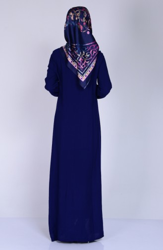 Light Navy Blue Hijab Dress 1250-16