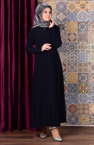 Fermuarlı Ferace 0545-02 Lacivert