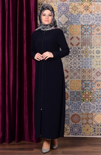 Fermuarlı Ferace 0545-02 Lacivert