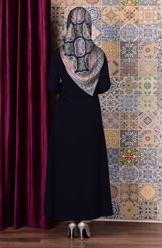 Navy Blue Abaya 0545-02