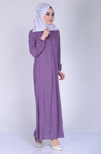Violet Hijab Dress 1147-12