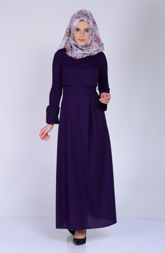 Purple Hijab Dress 6072-05