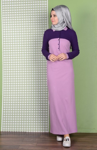 Purple Hijab Dress 2802-04