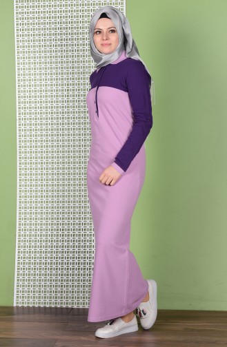 Lila Hijab Kleider 2802-04